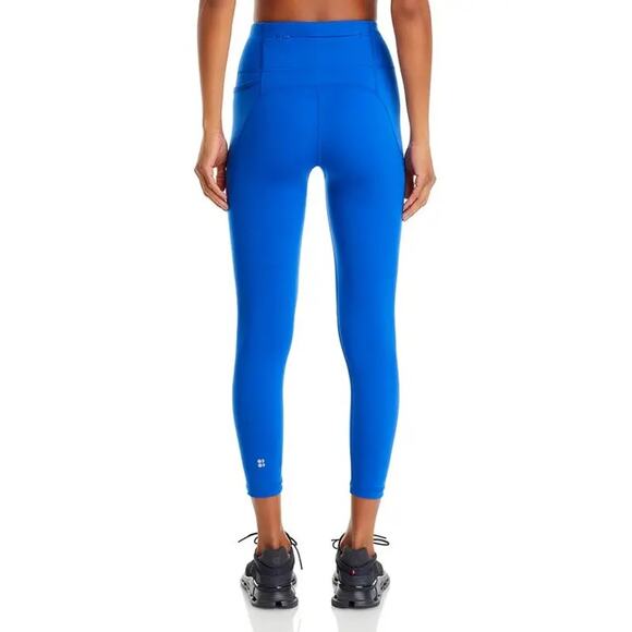 Sweaty Betty Leggings Small Lightning Blue High Rise Power 7/8 Workout Pants NWT - Picture 2 of 9
